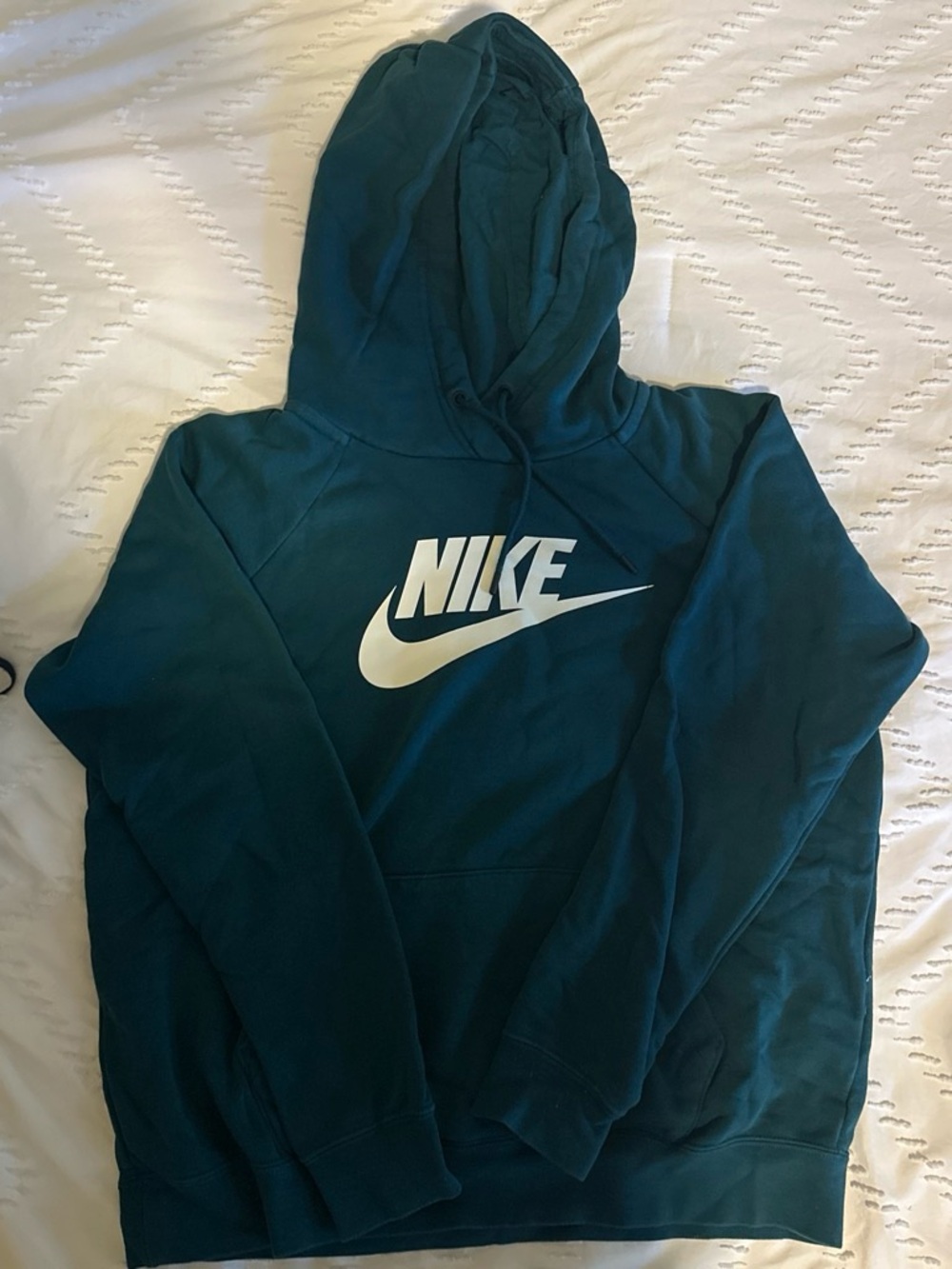 Nike Dark Teal Pullover Hoodie with White Swoosh